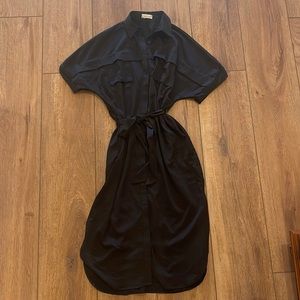 Black midi dress